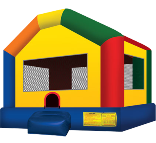 Rainbow Funhouse Bouncer rental from Austin Bounce House Rentals